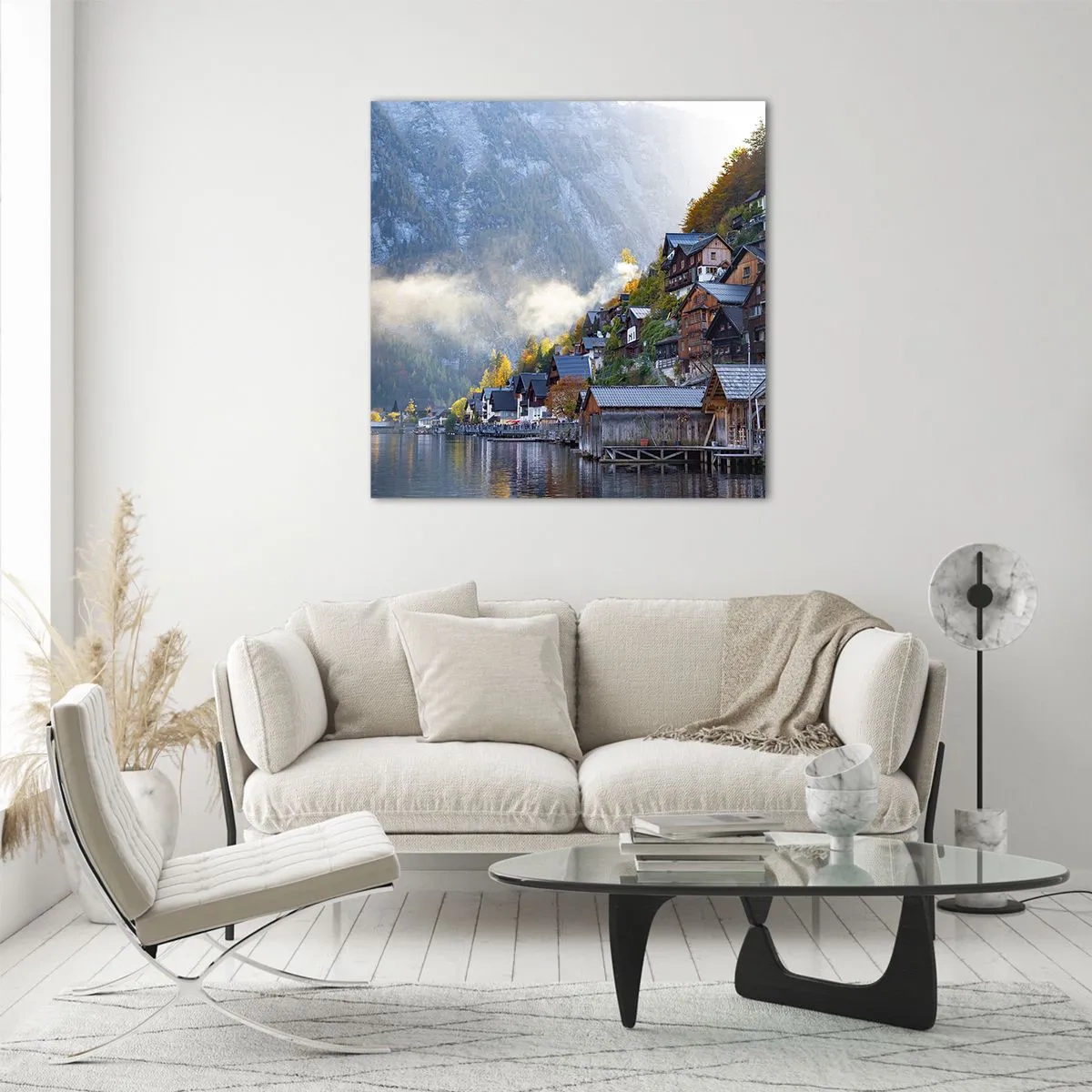 Glastavla - Bild på glas - Alpina klimat - 40x40 cm
