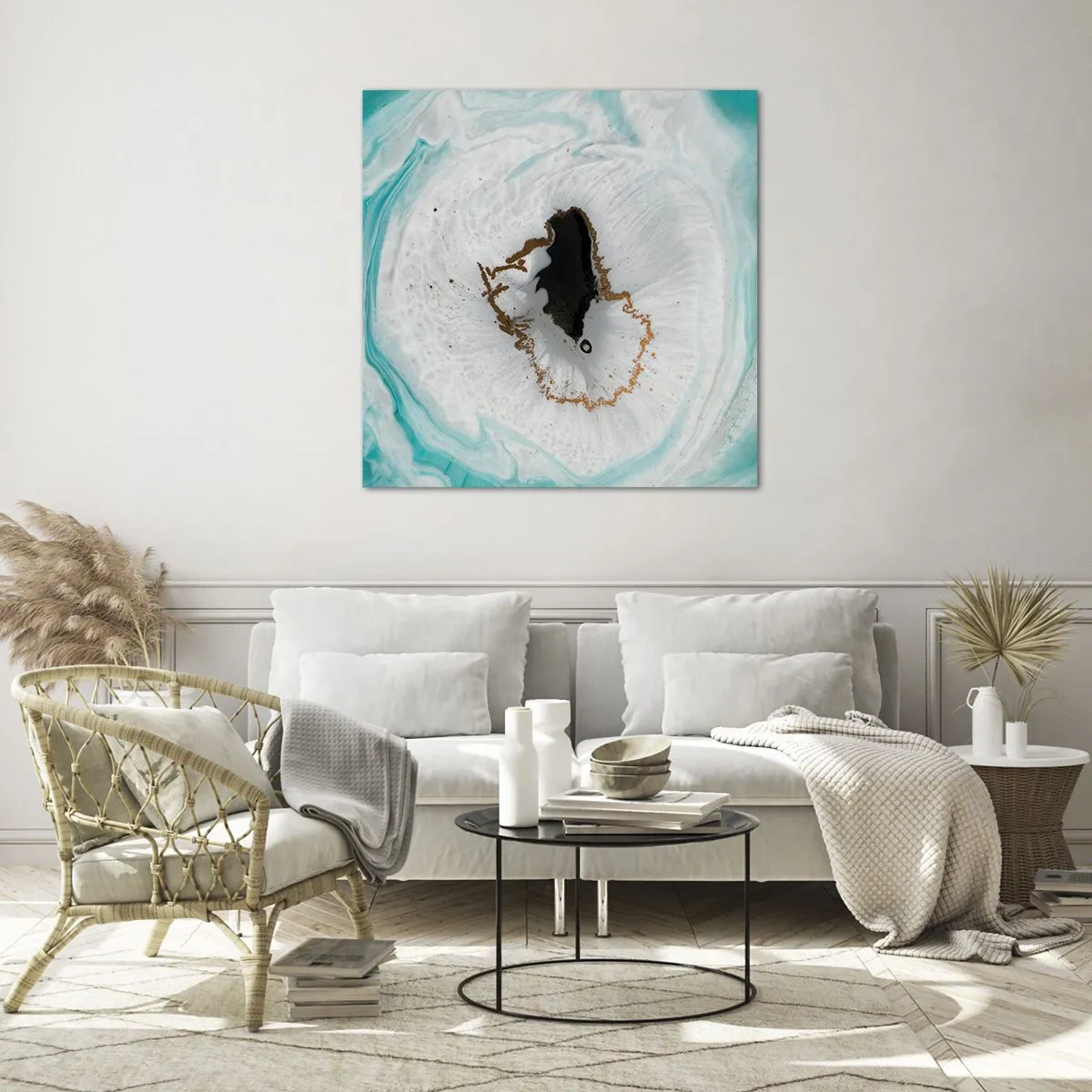 Glastavla - Bild på glas - Att tränga in - 40x40 cm