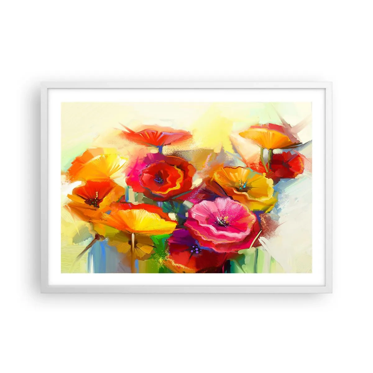 Affisch i vit ram - Inte bara rött - 70x50 cm