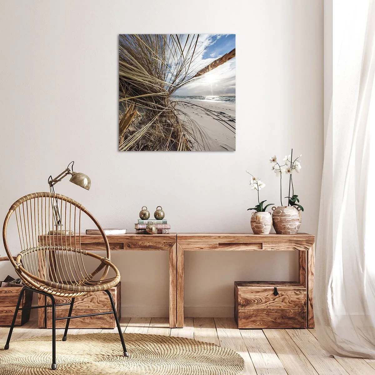 Canvastavla - Bild på duk - Elementens möte - 30x30 cm
