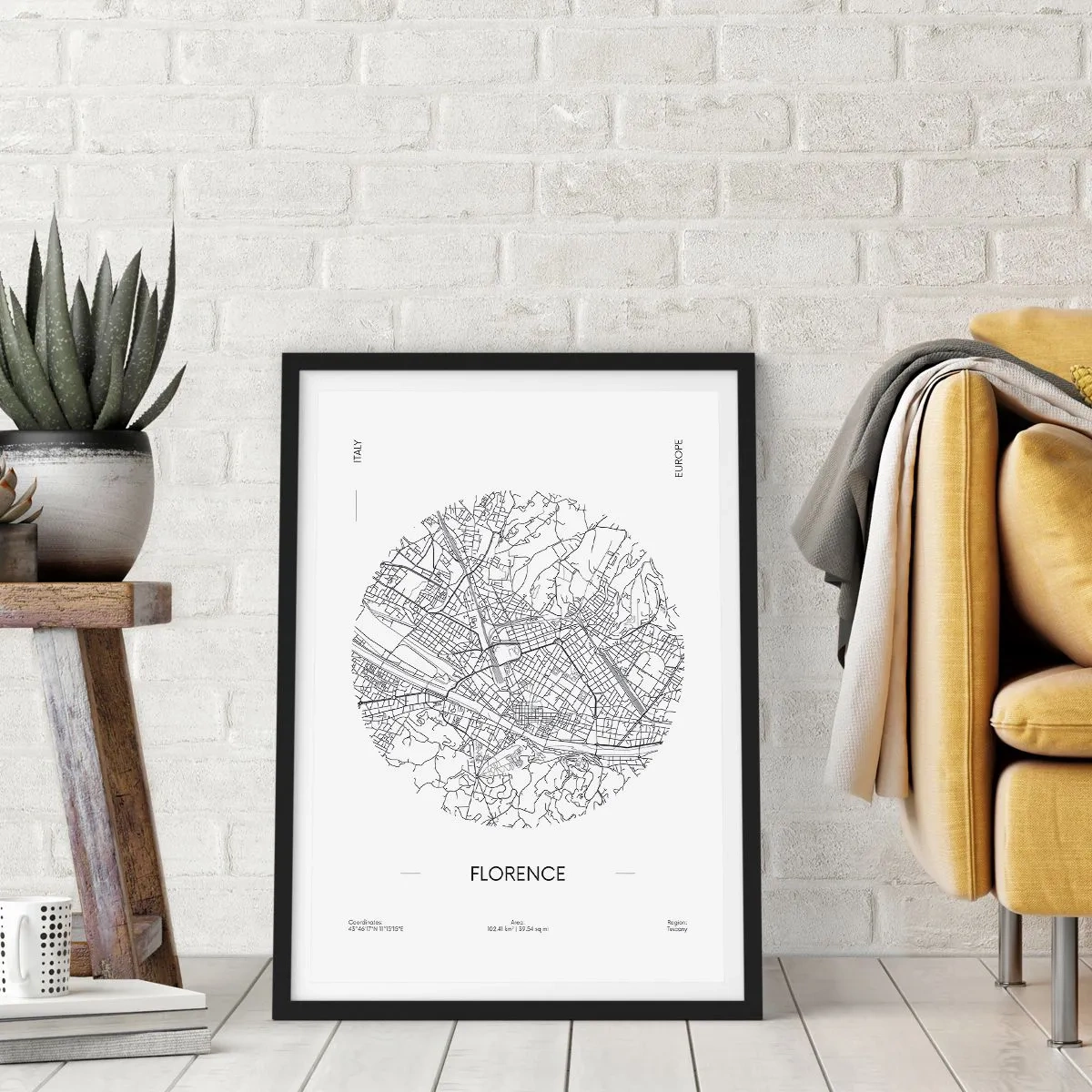 Affisch i svart ram - Florens anatomi - 70x100 cm