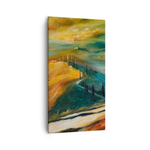 Canvastavla - Bild på duk - Toskanskt landskap - 55x100 cm