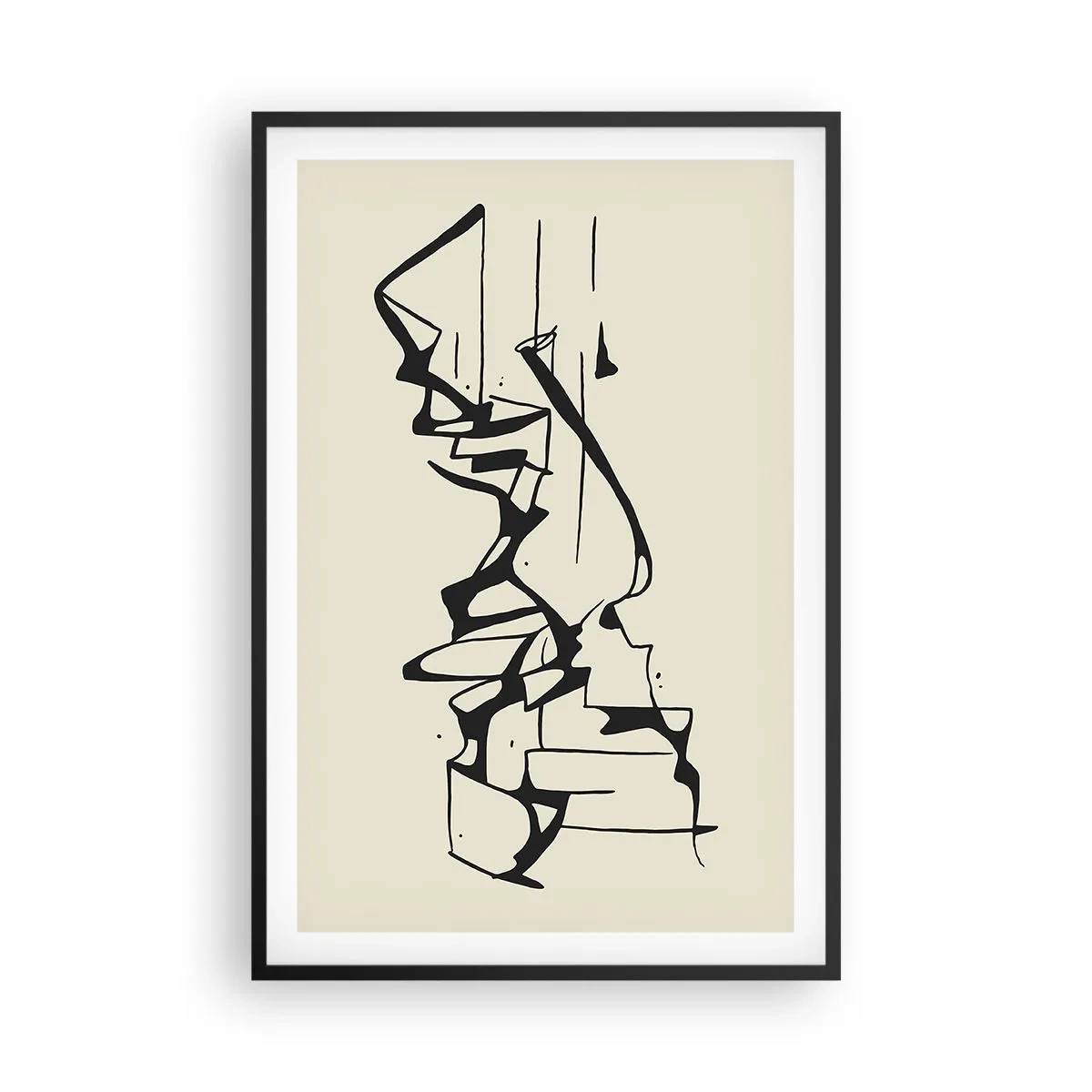 Affisch i svart ram - Kanske ett landskap - 61x91 cm