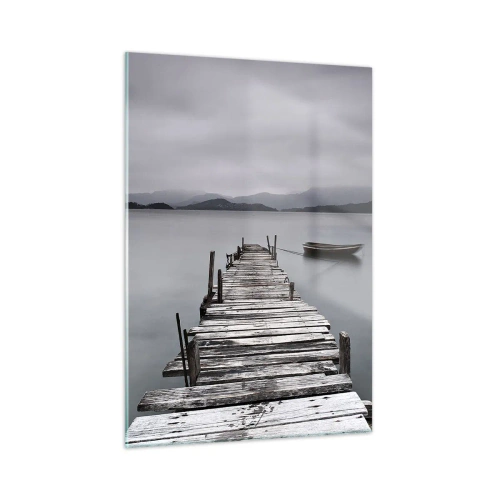 Glastavla - Bild på glas - Imorgon kan du ge dig iväg - 50x70 cm