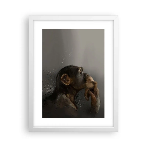 Affisch i vit ram - Säkert en tänkare - 30x40 cm