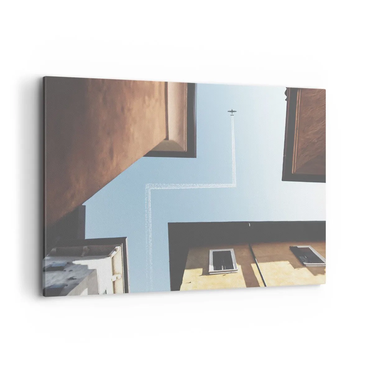 Canvastavla - Bild på duk - Ovanför stadens labyrint - 120x80 cm