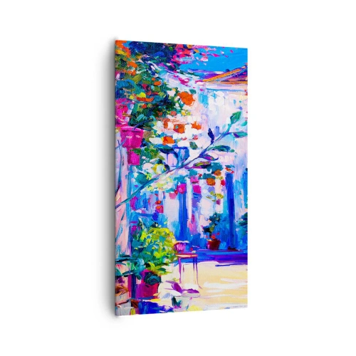 Canvastavla - Bild på duk - Impression - italiensk gränd - 65x120 cm