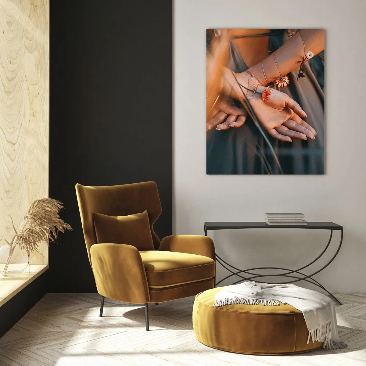 Glastavla - Bild på glas - Bunden till naturen - 50x70 cm