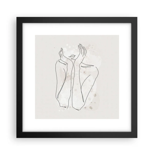 Affisch i svart ram - Drömstund - 30x30 cm