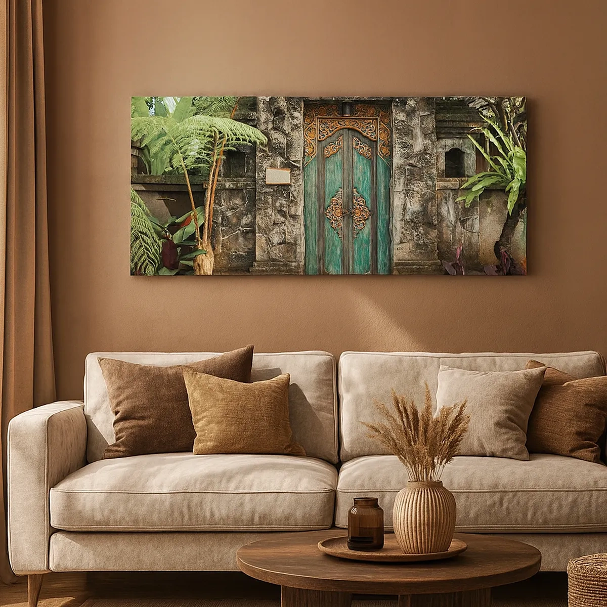 Canvastavla - Bild på duk - Dörren till exotiska världen - 30x30 cm