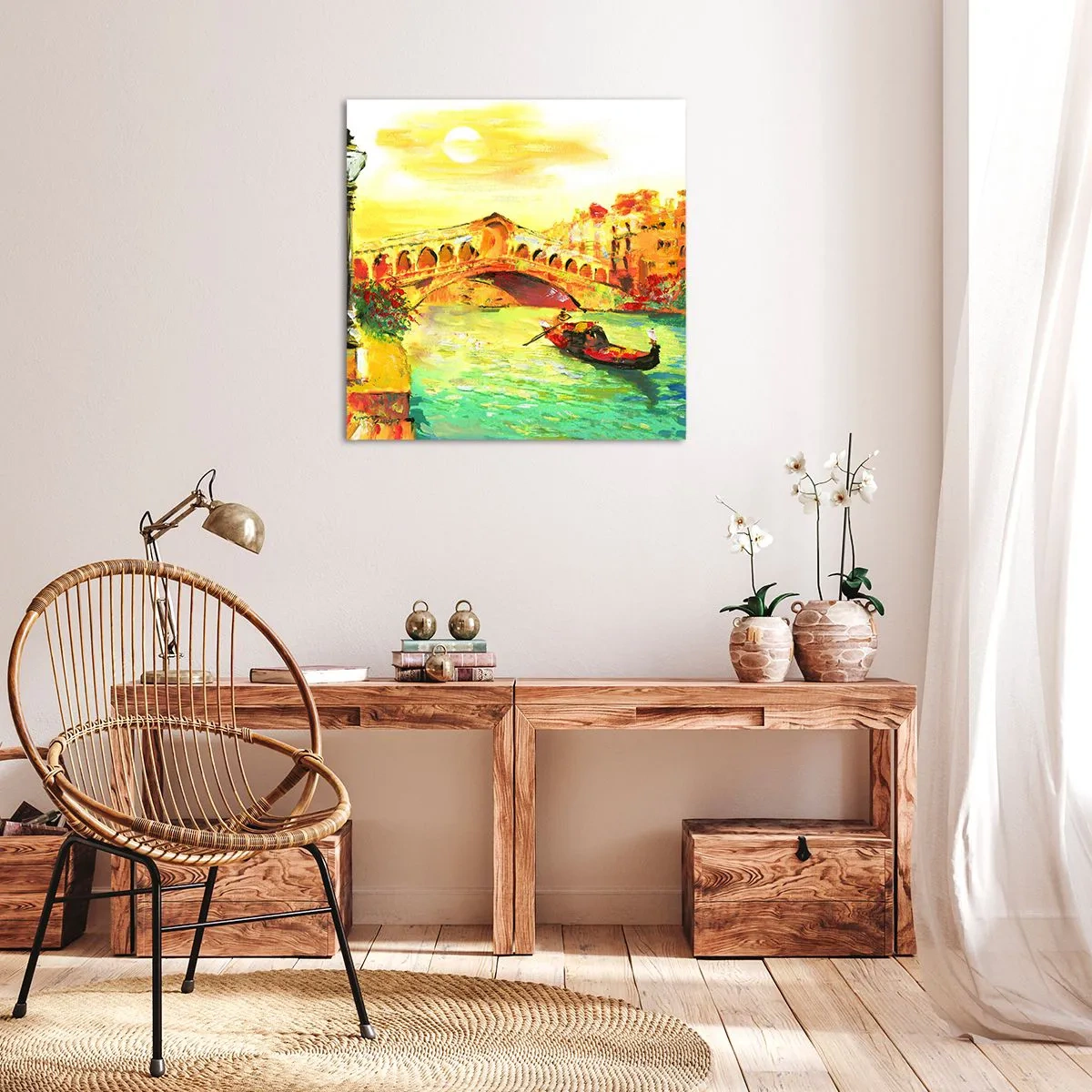 Canvastavla - Bild på duk - De förälskades pilgrimståg - 30x30 cm