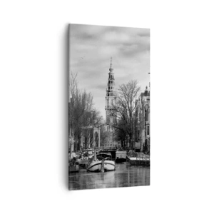 Canvastavla - Bild på duk - Amsterdam stämning - 55x100 cm