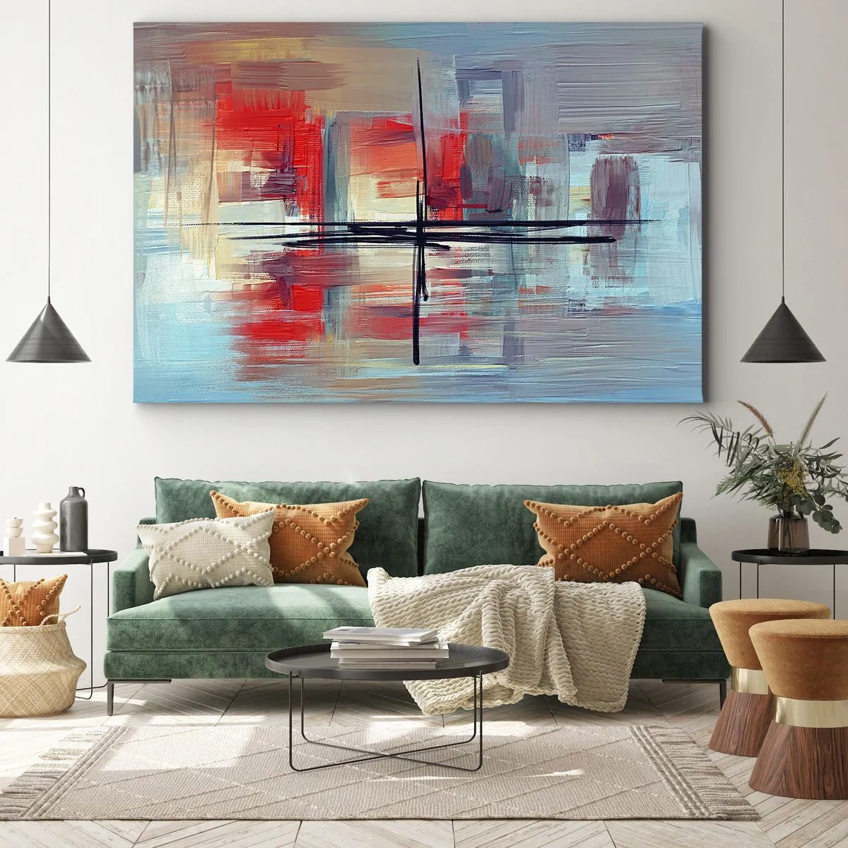 Canvastavla - Bild på duk - Landskap i en okänd dimension - 70x50 cm