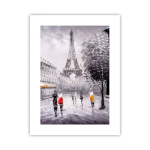 Affisch - Promenad i Paris - 30x40 cm