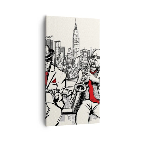 Canvastavla - Bild på duk - New Yorks improvisation - 55x100 cm