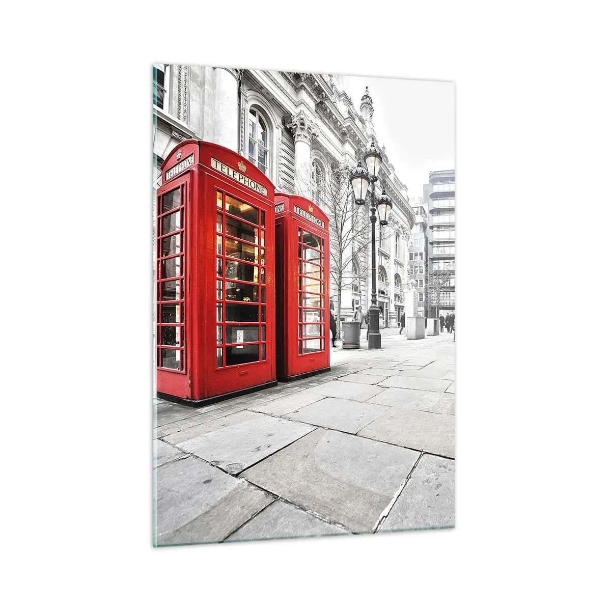 Glastavla - Bild på glas - Welcome to London - 50x70 cm