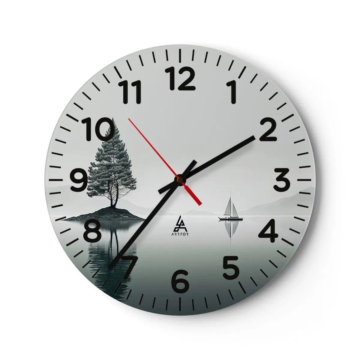 Väggklocka - Klocka på glas - En dröm - 30x30 cm