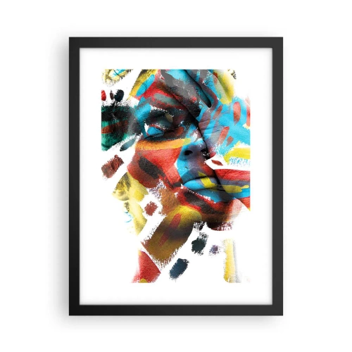 Affisch i svart ram - Färgrik personlighet - 30x40 cm