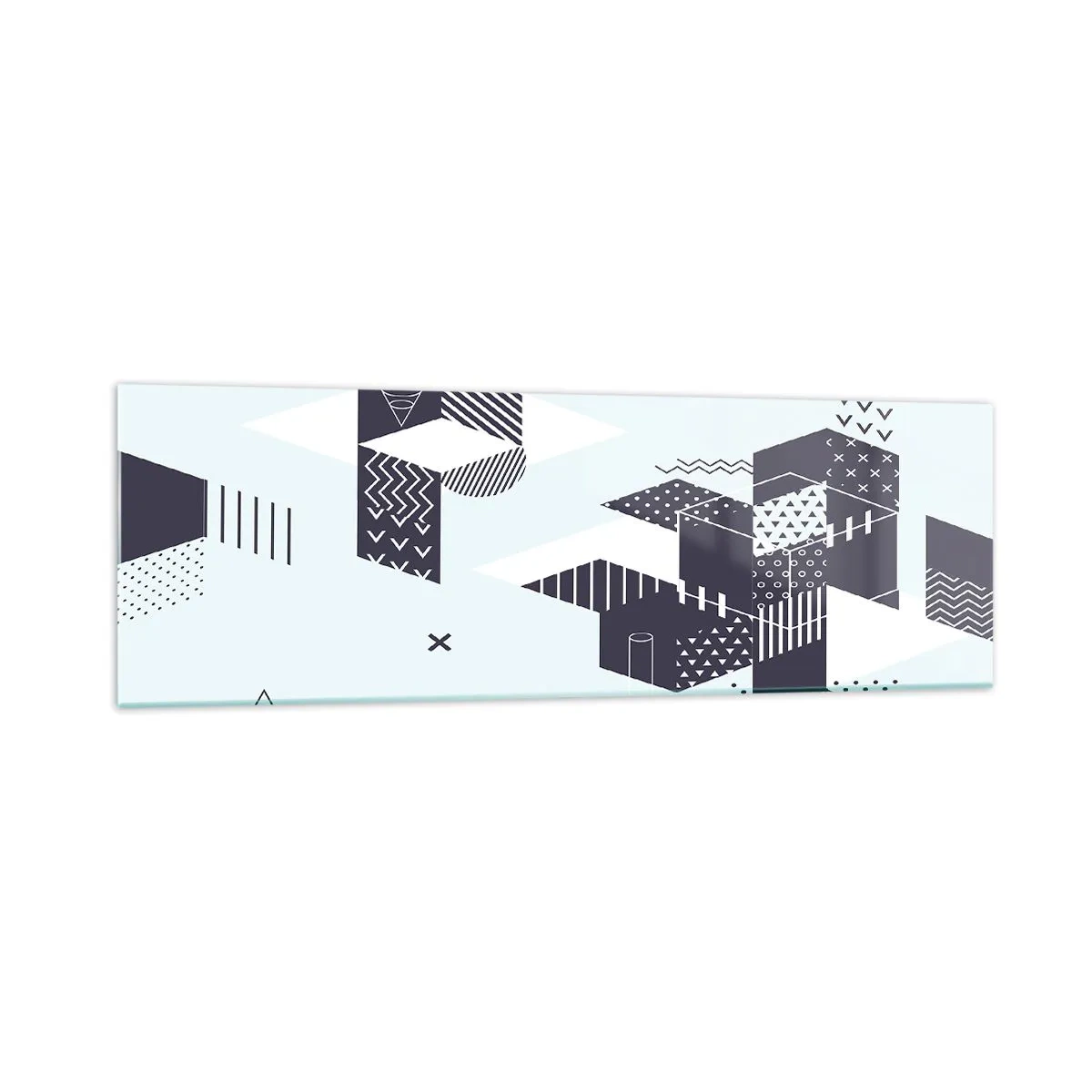 Glastavla - Bild på glas - I matematikerns själ - 160x50 cm