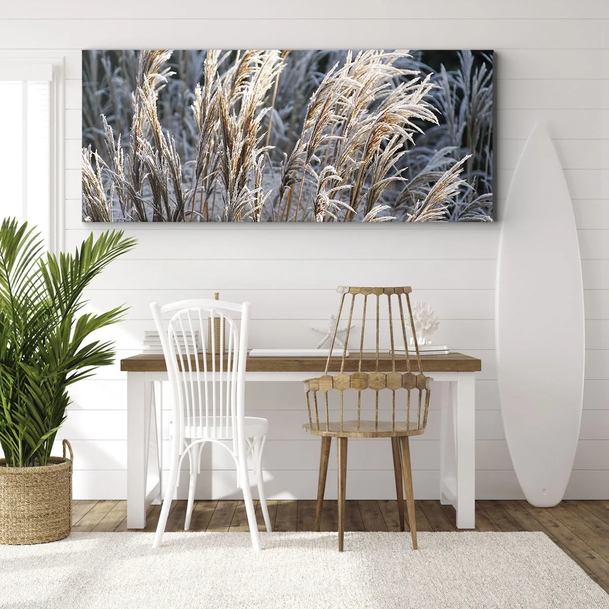 Canvastavla - Bild på duk - Frostprydda - 160x50 cm
