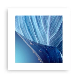 Affisch - Dolda droppar av blått - 30x30 cm