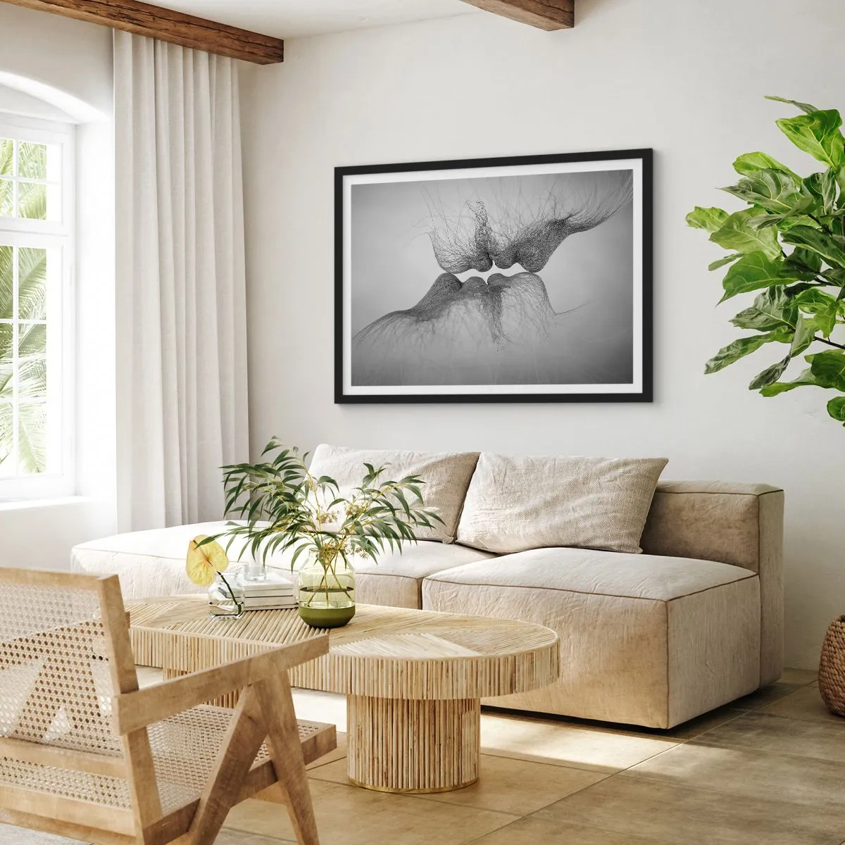 Affisch i svart ram - Vindens kyss - 40x30 cm