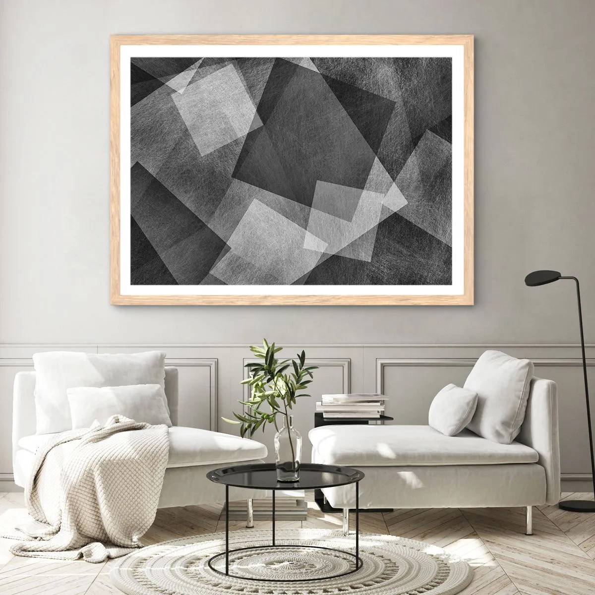 Affisch i ram av ljusek - Den eviga symbolen för hållbarhet och ordning - 70x50 cm