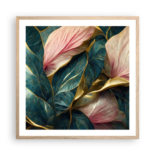 Affisch i ram av ljusek - Naturlig elegans och stil - 60x60 cm