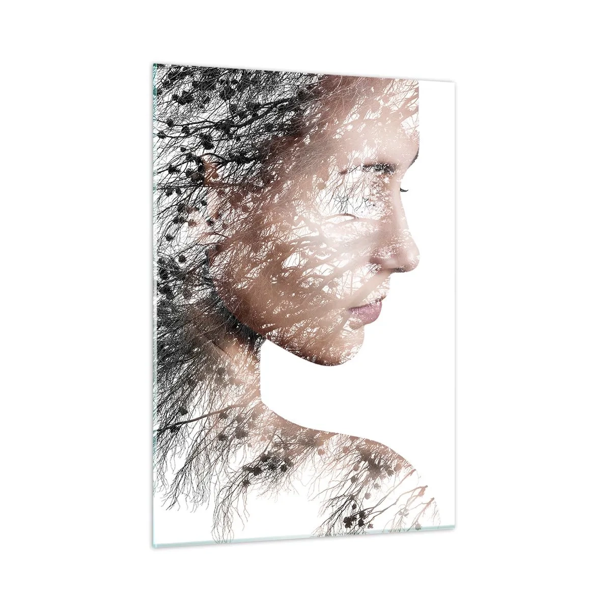 Glastavla - Bild på glas - Skogens ande - 50x70 cm