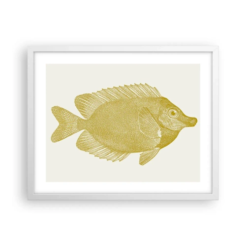 Affisch i vit ram - Fisk och det är allt - 50x40 cm