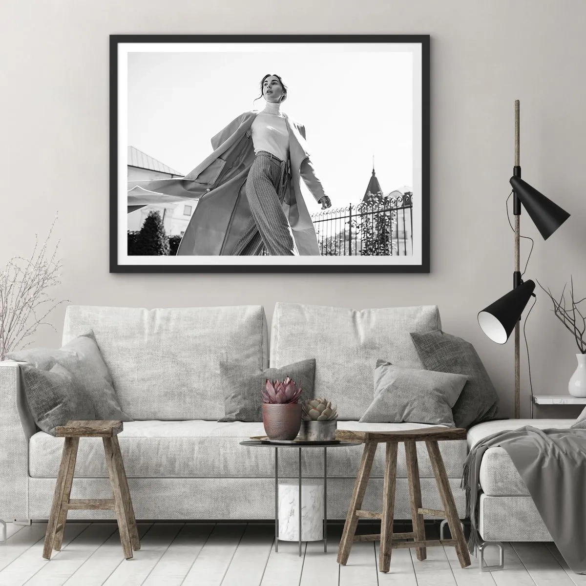 Affisch i svart ram - Följer du med mig? - 70x50 cm