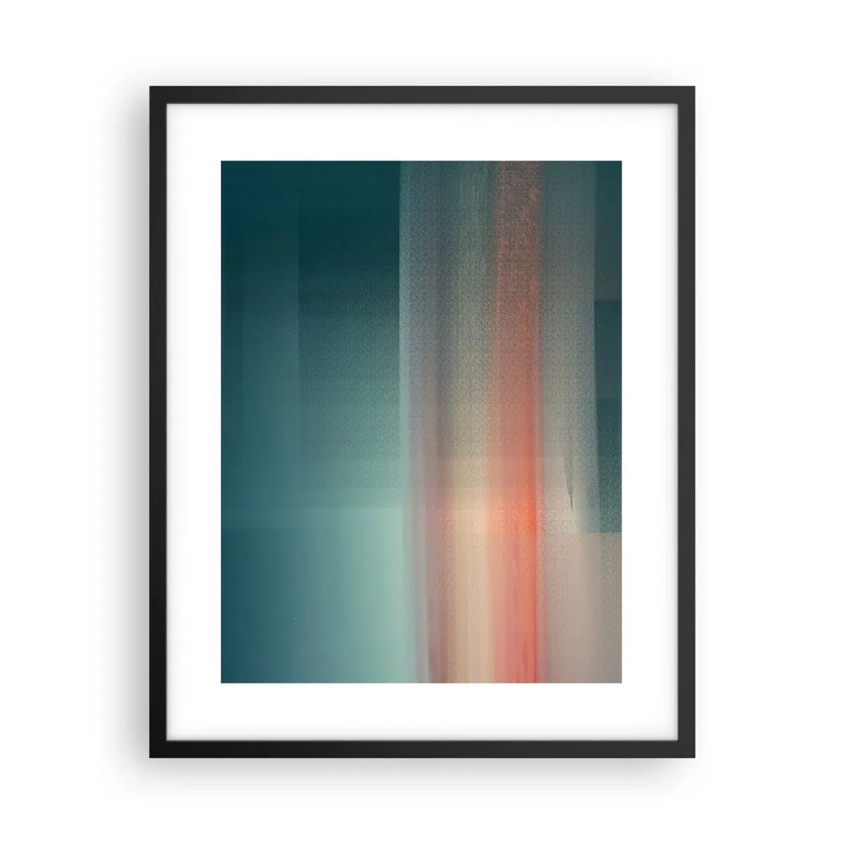 Affisch i svart ram - Abstraktion: ljusvågor - 40x50 cm
