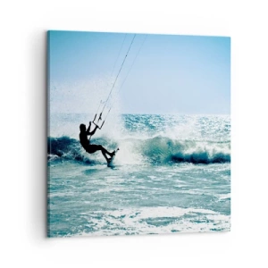 Canvastavla - Bild på duk - Ge upp för vinden - 60x60 cm