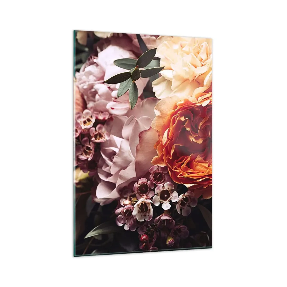 Glastavla - Bild på glas - Omgärdade av skönhet - 80x120 cm