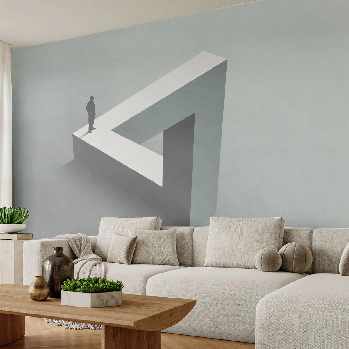 Självhäftande Fototapet Deluxe Sticker - Och ändå möjligt - Företag, Industriell, Modern - 250x175 cm