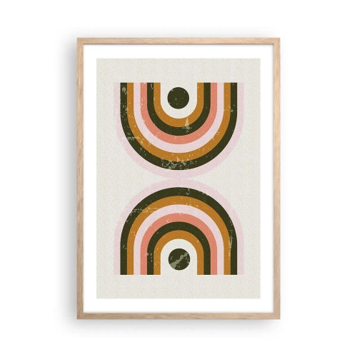 Affisch i ram av ljusek - Tvillingabstraktion - 50x70 cm