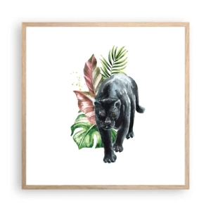 Affisch i ram av ljusek - Vilt hjärta - 60x60 cm