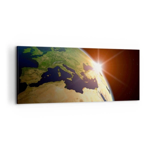 Canvastavla - Bild på duk - Soluppgång - 120x50 cm