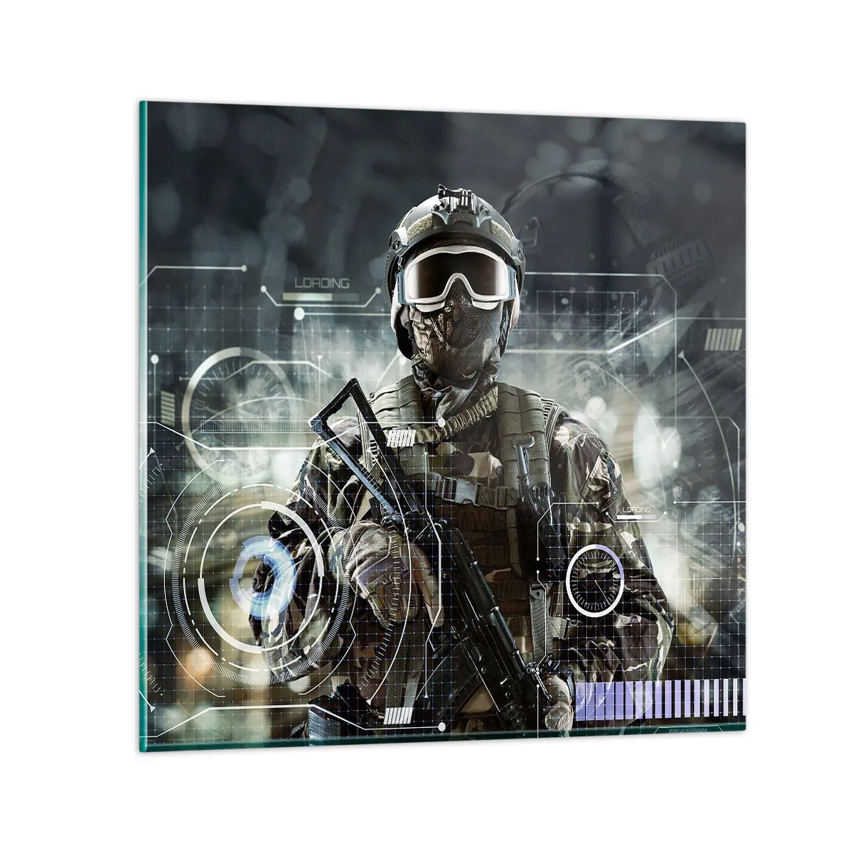 Glastavla - Bild på glas - Makt - 70x70 cm