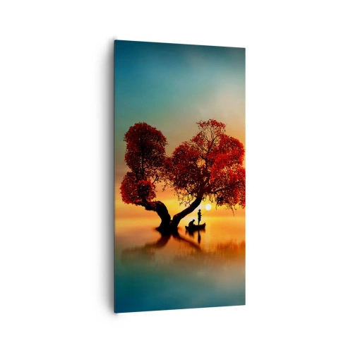 Canvastavla - Bild på duk - Avlägsen tystnad - 65x120 cm