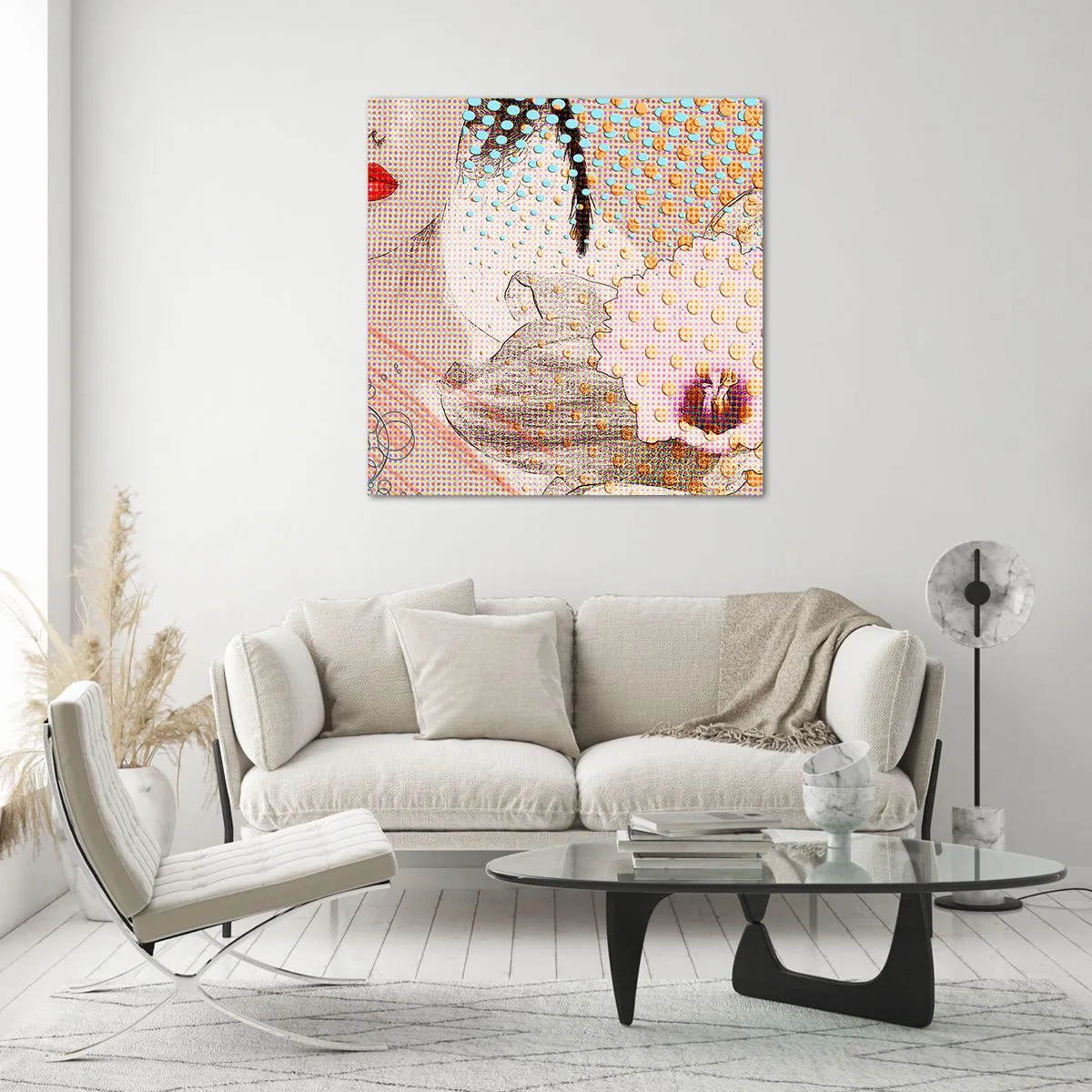 Glastavla - Bild på glas - Serieheroin - 40x40 cm