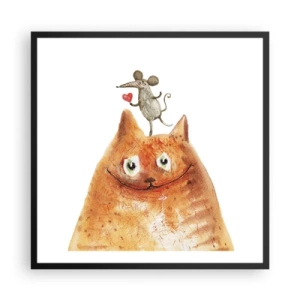 Affisch i svart ram - Kärlekens paradoxer - 60x60 cm