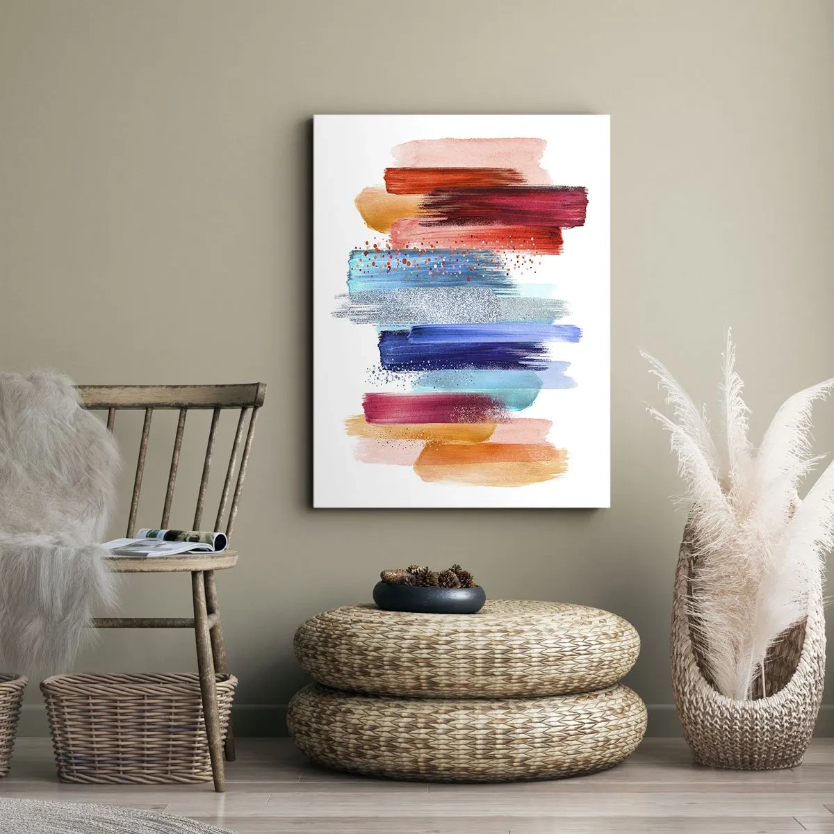 Canvastavla - Bild på duk - Upp och ner  - 50x70 cm