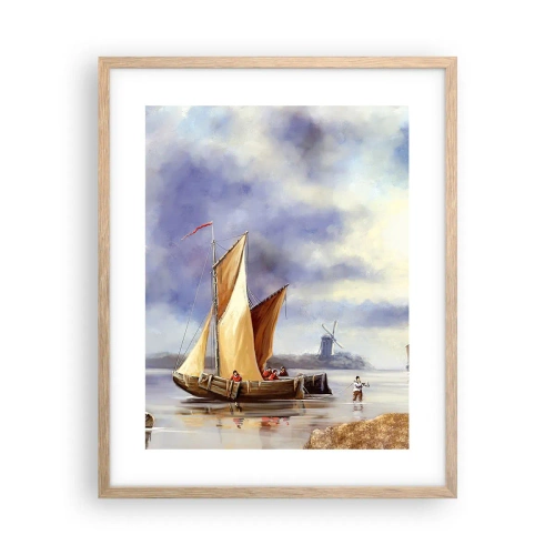 Affisch i ram av ljusek - Seglarnas hemkomst - 40x50 cm