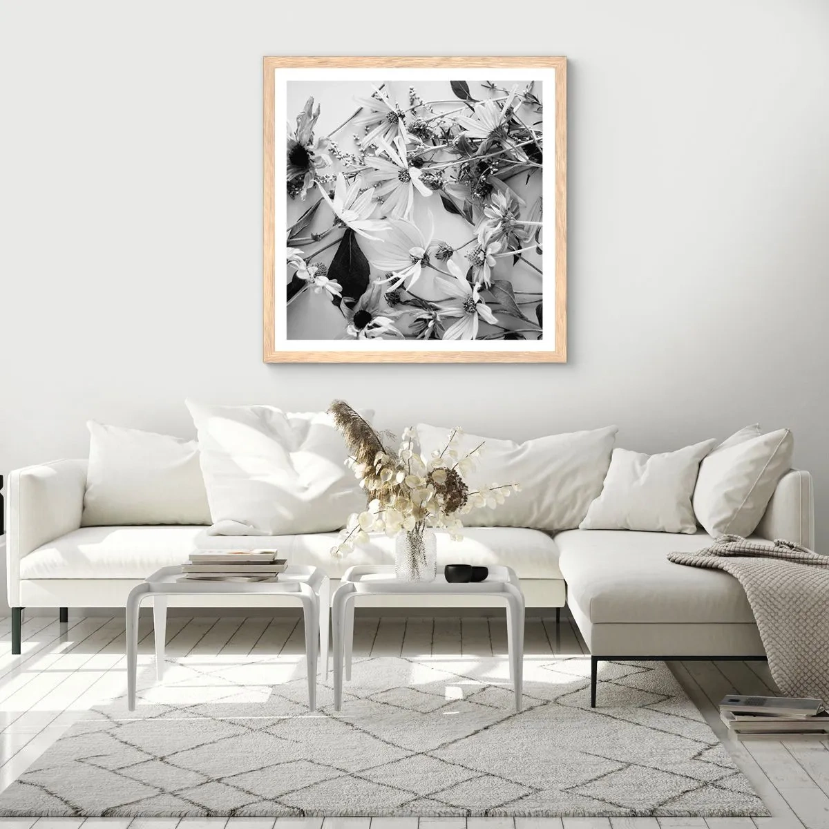 Affisch i ram av ljusek - Icke-blombukett - 40x40 cm