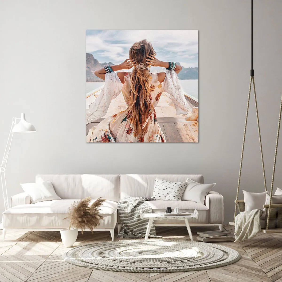 Canvastavla - Bild på duk - På väg mot lycka - 70x70 cm