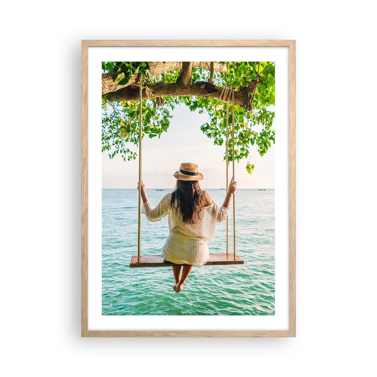 Affisch i ram av ljusek - Livet är vackert - 50x70 cm