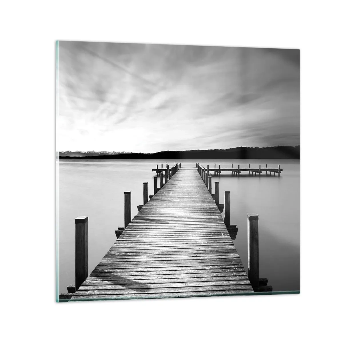 Glastavla - Bild på glas - Vattnet - lugnet - 70x70 cm