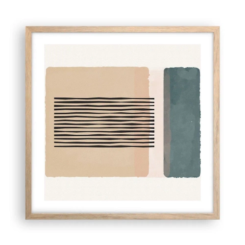 Affisch i ram av ljusek - Allt väl - 50x50 cm