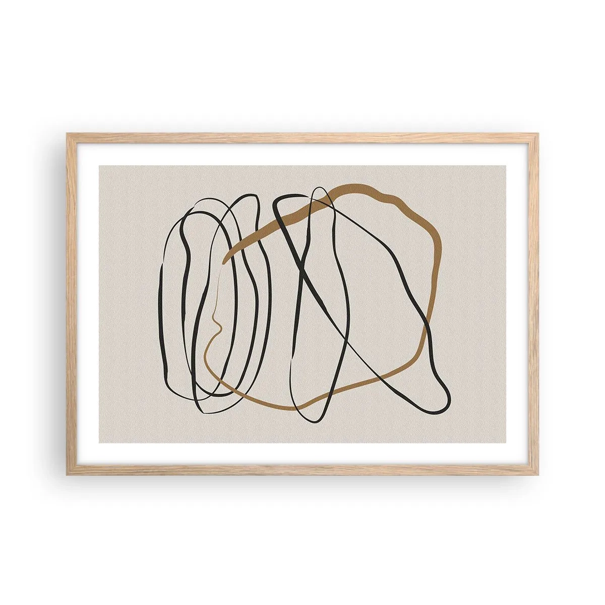 Affisch i ram av ljusek - Komposition: besittande dans - 70x50 cm